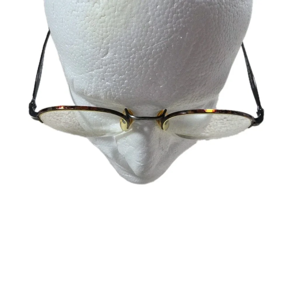 Vintage Geoffrey Beene 1096 Brown‎ Gray Metal Round Korea FRAMES ONLY